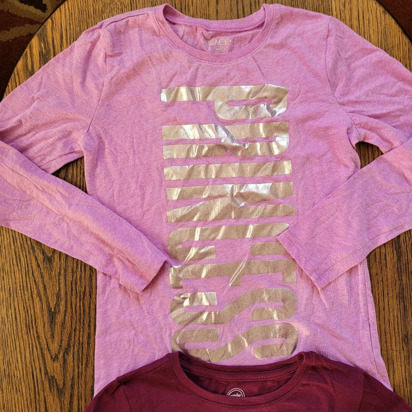 Bundle of 2 Purple Long Sleeve Tops Size Girl's Large 10/12 - Picture 2 of 5